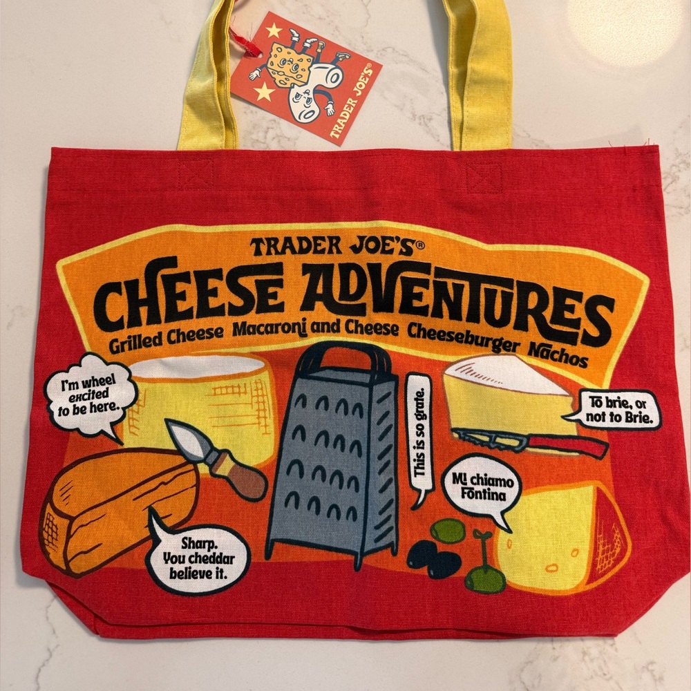Trader Joe's Red Cheese Adventures Tote Bag